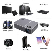 Wejoy L5 Home Theater Adjustable Optical Keystone Full HD 1080P LED LCD Video Projector with Remote Control (US Plug)