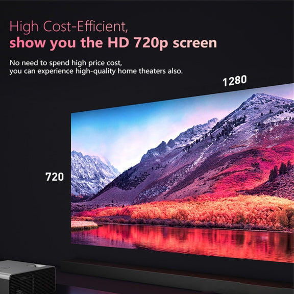 RD825 1280x720 2200LM Mini LED Projector Home Theater, Support HDMI & AV & VGA & USB, General Version (Silver)
