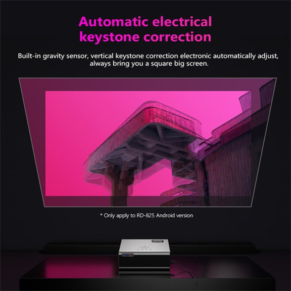 RD825 1280x720 2200LM Mini LED Projector Home Theater, Support HDMI & AV & VGA & USB, General Version (Silver)