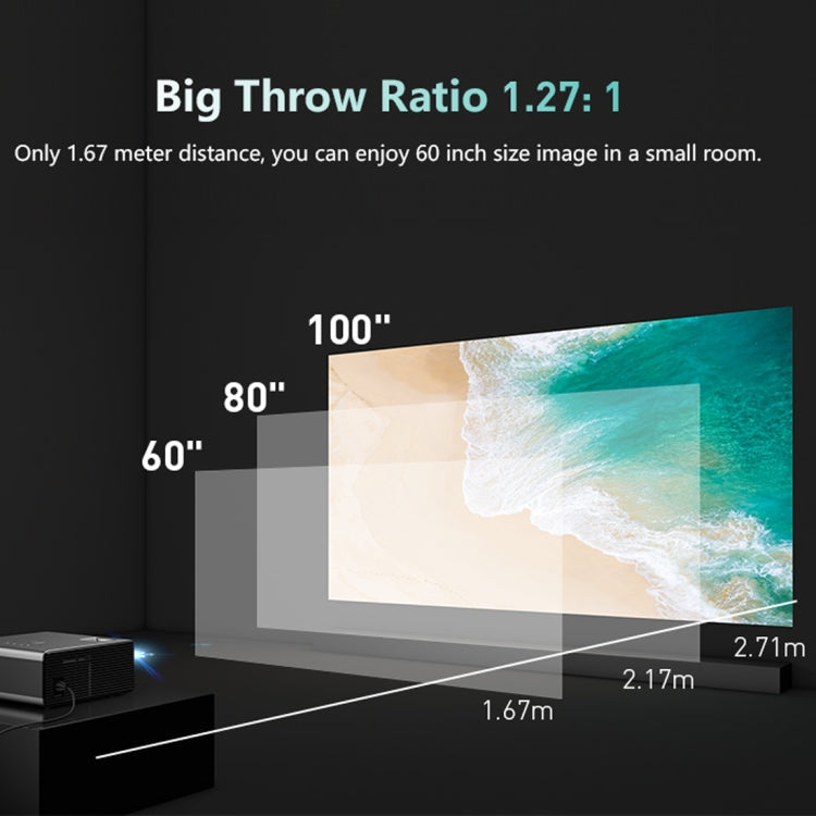 RD825 1280x720 2200LM Mini LED Projector Home Theater, Support HDMI & AV & VGA & USB, General Version (Silver)