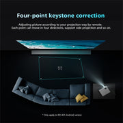 RD825 1280x720 2200LM Mini LED Projector Home Theater, Support HDMI & AV & VGA & USB, Smart Version (Silver)