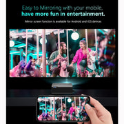 RD825 1280x720 2200LM Mini LED Projector Home Theater, Support HDMI & AV & VGA & USB, Smart Version (Silver)