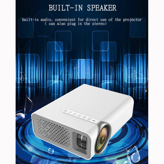 YG520 800x480 1800LM Mini LED Projector Home Theater, Support HDMI & AV & SD & USB & VGA, Mobile Phone Version (White)