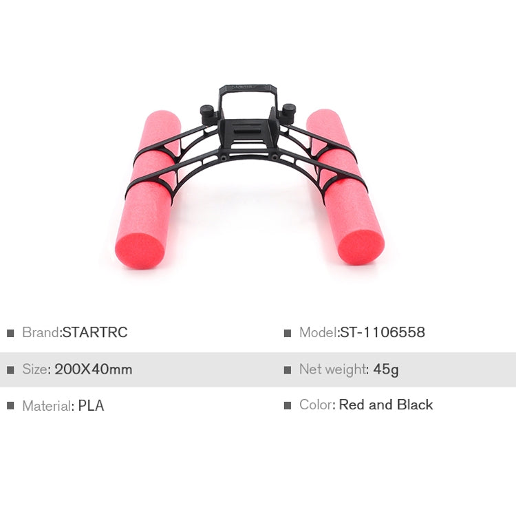 STARTRC Buoyancy Rod Absorbing Height Extender Landing Bracket for DJI Mavic 2 mini(Black Red)