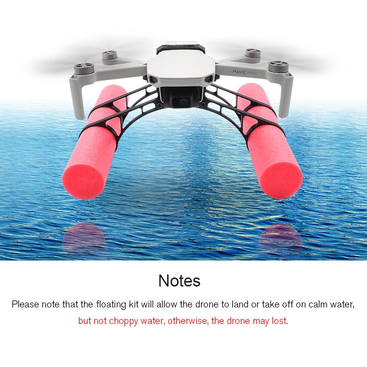 STARTRC Buoyancy Rod Absorbing Height Extender Landing Bracket for DJI Mavic 2 mini(Black Red)