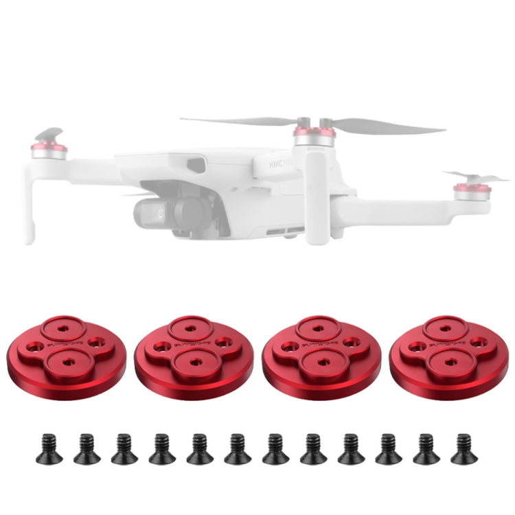4 PCS Sunnylife Motor Metal Protection Cover for DJI Mavic Mini 1 / Mini 4K / DJI Mini 2 SE(Red)