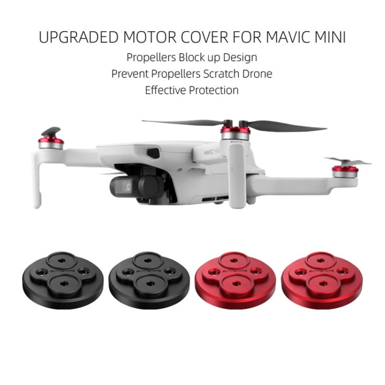 4 PCS Sunnylife Motor Metal Protection Cover for DJI Mavic Mini 1 / Mini 4K / DJI Mini 2 SE(Red)