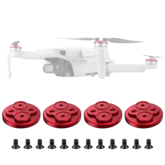 4 PCS Sunnylife Motor Metal Protection Cover for DJI Mavic Mini 1 / Mini 4K / DJI Mini 2 SE(Red)