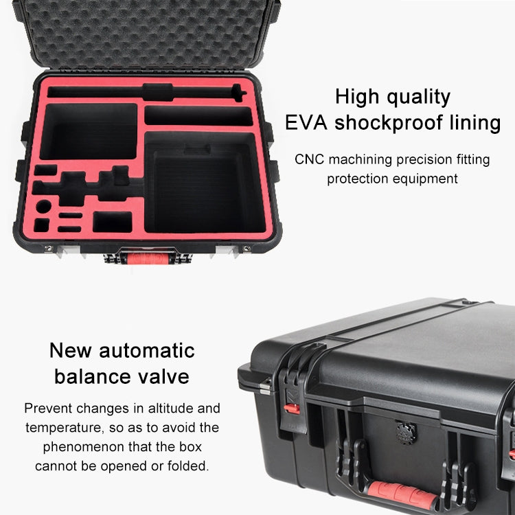 PGYTECH P-RH-001 Shockproof Water-resistant Explosion-proof Hard Box Carrying Case for DJI Ronin-S, Size: 63.4x50.3cm(Black)
