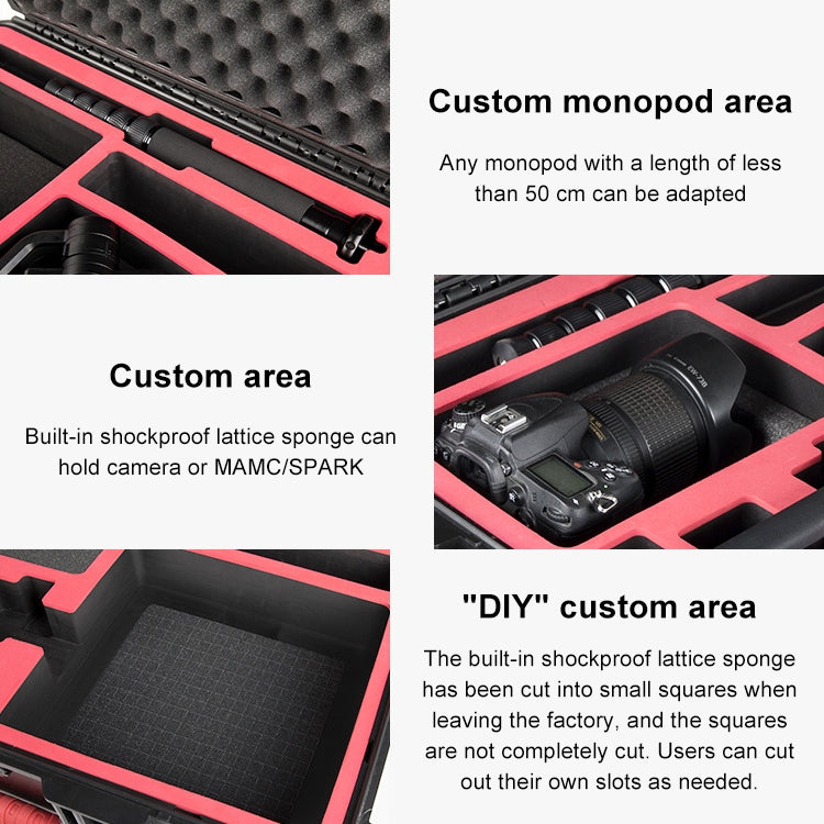 PGYTECH P-RH-001 Shockproof Water-resistant Explosion-proof Hard Box Carrying Case for DJI Ronin-S, Size: 63.4x50.3cm(Black)
