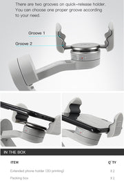 STMAKER Handheld Gimbal Quick Release Magnetic Buckle Clamp Expansion Bracket for DJI OM4