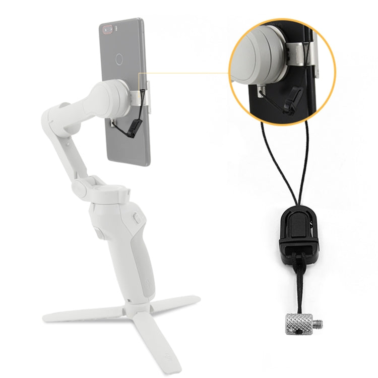 STARTRC Phone Holder Clip Anti-lost Rope Strap Anti-drop for DJI OM4 / Osmo Mobile 3 (Black)
