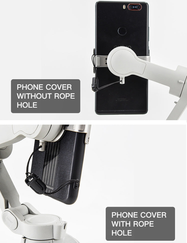 STARTRC Phone Holder Clip Anti-lost Rope Strap Anti-drop for DJI OM4 / Osmo Mobile 3 (Black)