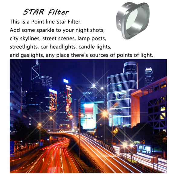 JSR STAR Effect Lens Filter for DJI FPV, Aluminum Alloy Frame