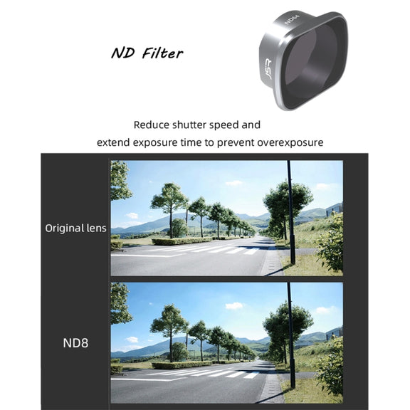 JSR KS 3 in 1 ND8+ND16+CPL Lens Filter for DJI FPV, Aluminum Alloy Frame