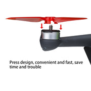 RCSTQ 2 Pairs Clear Color Quick-release Propellers for DJI FPV(Red)