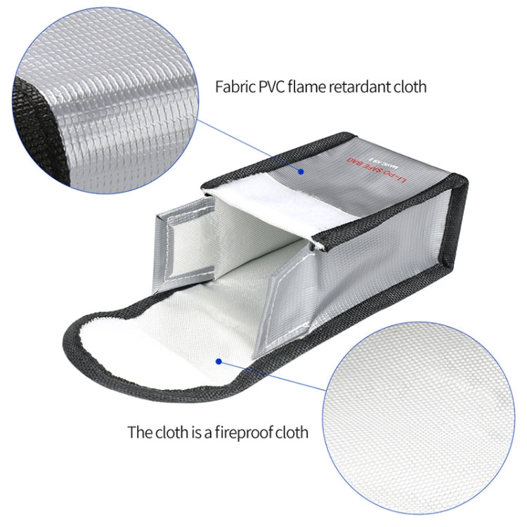RCSTQ for DJI FPV Combo 2 x Batteries Li-Po Safe Explosion-proof Storage Bag(Silver)