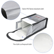 RCSTQ for DJI FPV Combo 2 x Batteries Li-Po Safe Explosion-proof Storage Bag(Silver)