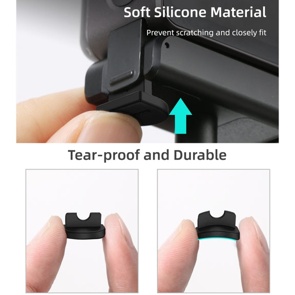 Sunnylife DC339 4 PCS Silicone Anti-release Plug for DJI Action 2 (Black)
