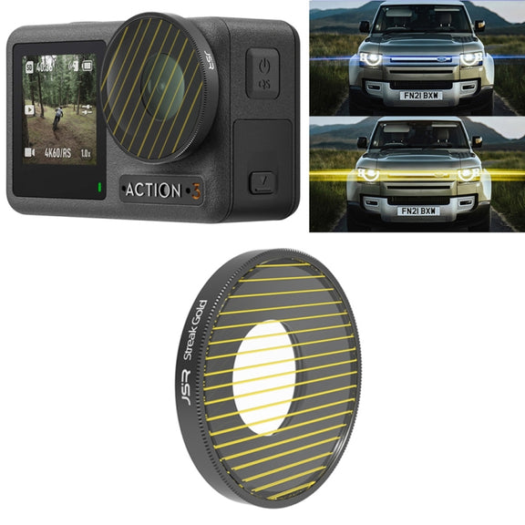 JSR Streak Drawing Lens Filter For DJI Osmo Action 3(Gold)