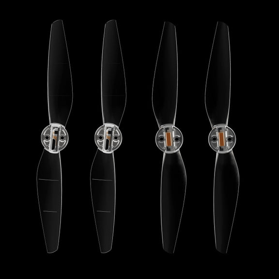 For DJI Mini 4 Pro / Mavic Mini 3 Pro STARTRC 2 Pairs Color LED Flash Lamp Low Noise Propellers (Transparent)