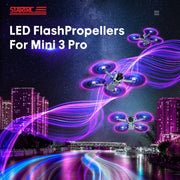 For DJI Mini 4 Pro / Mavic Mini 3 Pro STARTRC 2 Pairs Color LED Flash Lamp Low Noise Propellers (Transparent)
