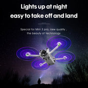 For DJI Mini 4 Pro / Mavic Mini 3 Pro STARTRC 2 Pairs Color LED Flash Lamp Low Noise Propellers (Transparent)