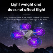 For DJI Mini 4 Pro / Mavic Mini 3 Pro STARTRC 2 Pairs Color LED Flash Lamp Low Noise Propellers (Transparent)