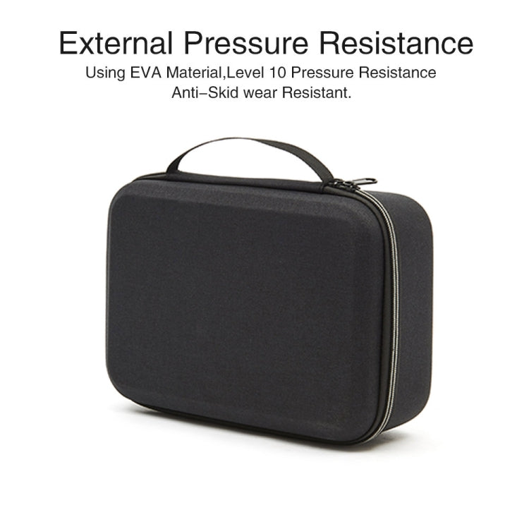 For DJI Mini 2 SE Shockproof Carrying Hard Case Storage Bag, Size: 21.5 x 29.5 x 10cm (Black Black)