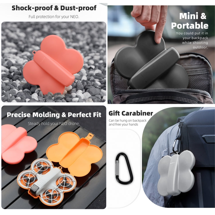 For DJI Neo Sunnylife Butterfly Storage Box Anti-collision Anti-scratch Protection Case (Pink)