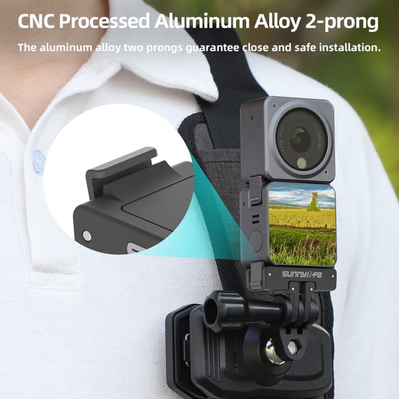 Sunnylife AD691 Magnetic Adapter Mount for DJI Action 2 / Osmo Action 3 / 4 (Black)