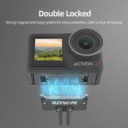 Sunnylife AD691 Magnetic Adapter Mount for DJI Action 2 / Osmo Action 3 / 4 (Black)