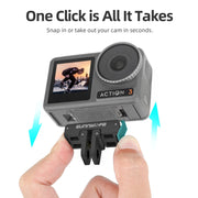 Sunnylife AD691 Magnetic Adapter Mount for DJI Action 2 / Osmo Action 3 / 4 (Black)