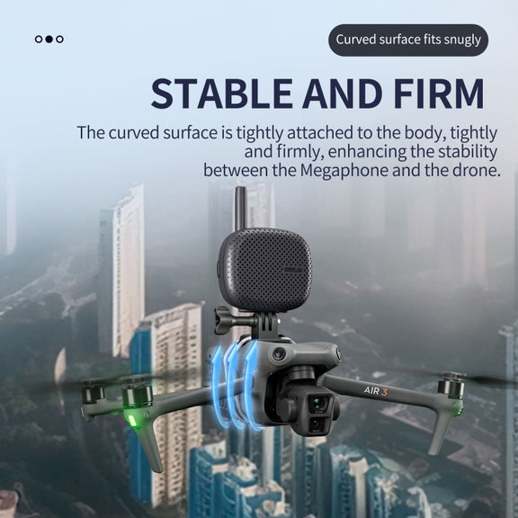 STARTRC Drone Megaphone Wireless Portable Speaker 3KM Control for DJI Mavic / Air / Mini Series (Black)
