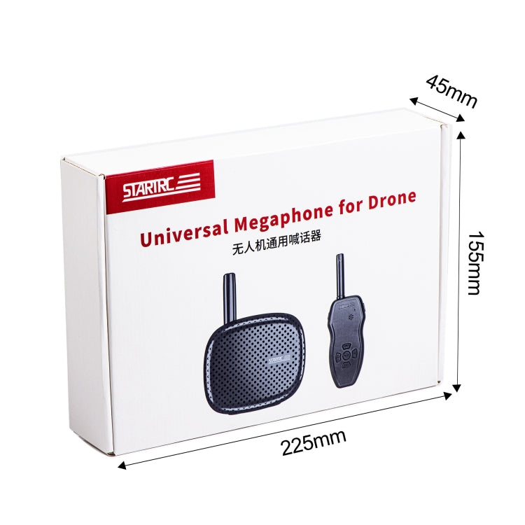 STARTRC Drone Megaphone Wireless Portable Speaker 3KM Control for DJI Mavic / Air / Mini Series (Black)