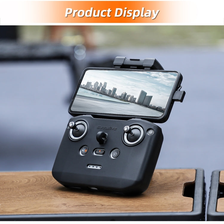 For DJI Neo / Mini 4 Pro / RC-N3 / RC-N2 / RC-N1 Sunnylife Controller Protective Cover Silicone Case with Neck Strap (Black)