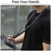 For DJI Neo / Mini 4 Pro / RC-N3 / RC-N2 / RC-N1 Sunnylife Controller Protective Cover Silicone Case with Neck Strap (Black)