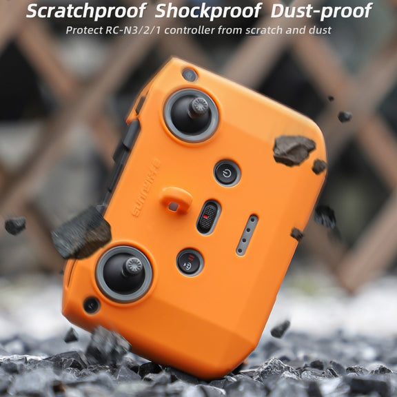 For DJI Neo / Mini 4 Pro / RC-N3 / RC-N2 / RC-N1 Sunnylife Controller Protective Cover Silicone Case with Neck Strap (Orange)