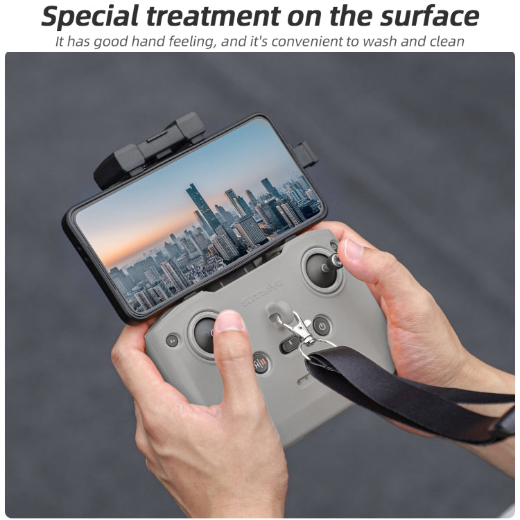 For DJI Neo / Mini 4 Pro / RC-N3 / RC-N2 / RC-N1 Sunnylife Controller Protective Cover Silicone Case with Neck Strap (Black)