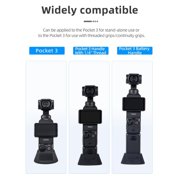 For DJI Osmo Pocket 3 STARTRC Silicone Desktop Base Bracket (Black)