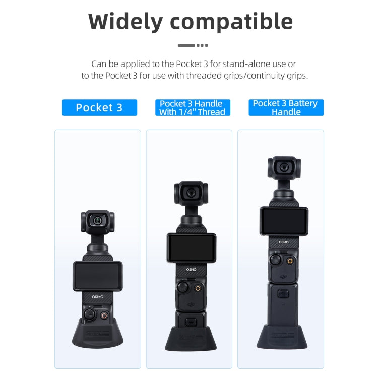 For DJI Osmo Pocket 3 STARTRC Silicone Desktop Base Bracket (Black)