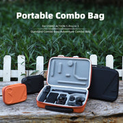 For DJI Osmo Action 5 Pro / 4 / 3 Sunnylife Portable Carrying Case Adventure Combo Bag (Orange)