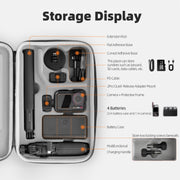 For DJI Osmo Action 5 Pro / 4 / 3 Sunnylife Portable Carrying Case Adventure Combo Bag (Orange)