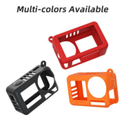For DJI Osmo Action 5 Pro Sunnylife Silicone Protective Case Scratch-proof Camera Cover with Lanyard (Red)