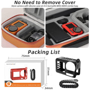 For DJI Osmo Action 5 Pro Sunnylife Silicone Protective Case Scratch-proof Camera Cover with Lanyard (Black)