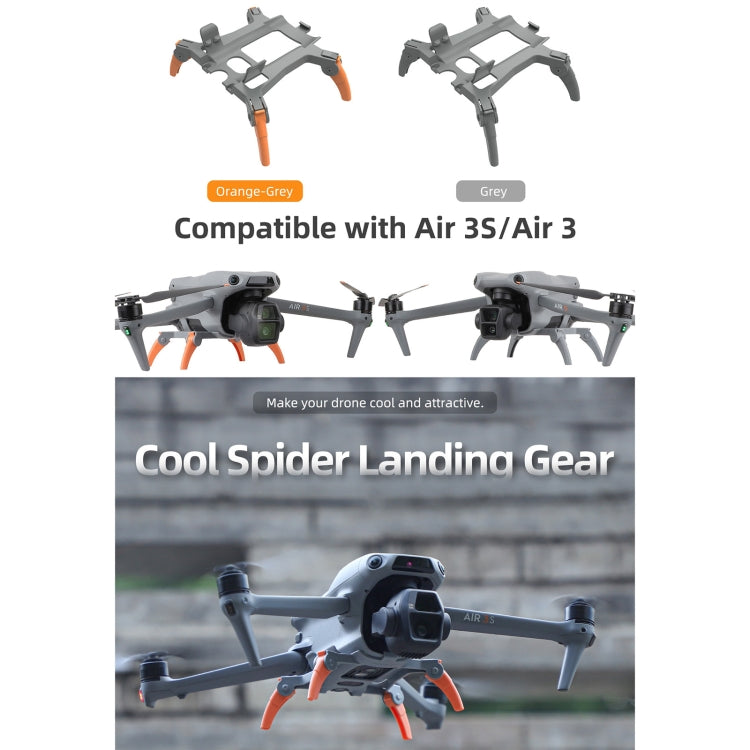 For DJI Air 3S / 3 Sunnylife Landing Gear Extensions Heightened Spider Gears Support Leg (Grey)