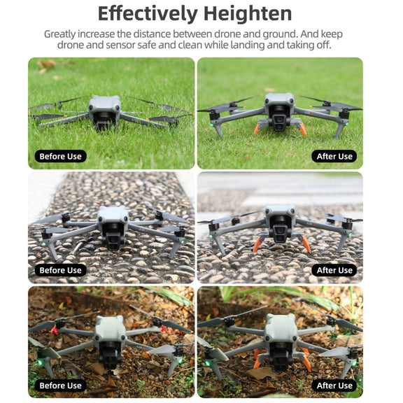 For DJI Air 3S / 3 Sunnylife Landing Gear Extensions Heightened Spider Gears Support Leg (Orange)