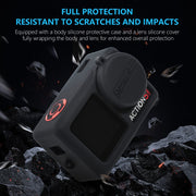 For DJI Osmo Action 5 Pro STARTRC Silicone Protective Case with Lens Cover (Orange)
