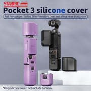 For DJI OSMO Pocket 3 STARTRC 5 in 1 Body Lens Handle Screen Silicone TPU Case (Black)