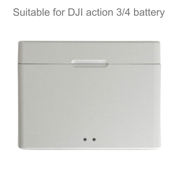 For DJI Osmo Action 4 / 3 Battery Charger Box Charging HUB (White)